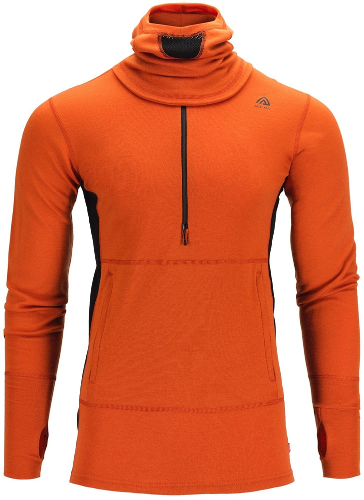 productImage: Aclima WarmWool Hoodsweater w/Zip M's Gold Flame/Jet Black