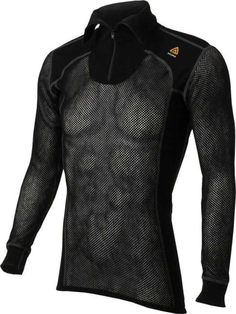 productImage: Aclima WoolNet Polo Shirt with Zip Man Jet Black