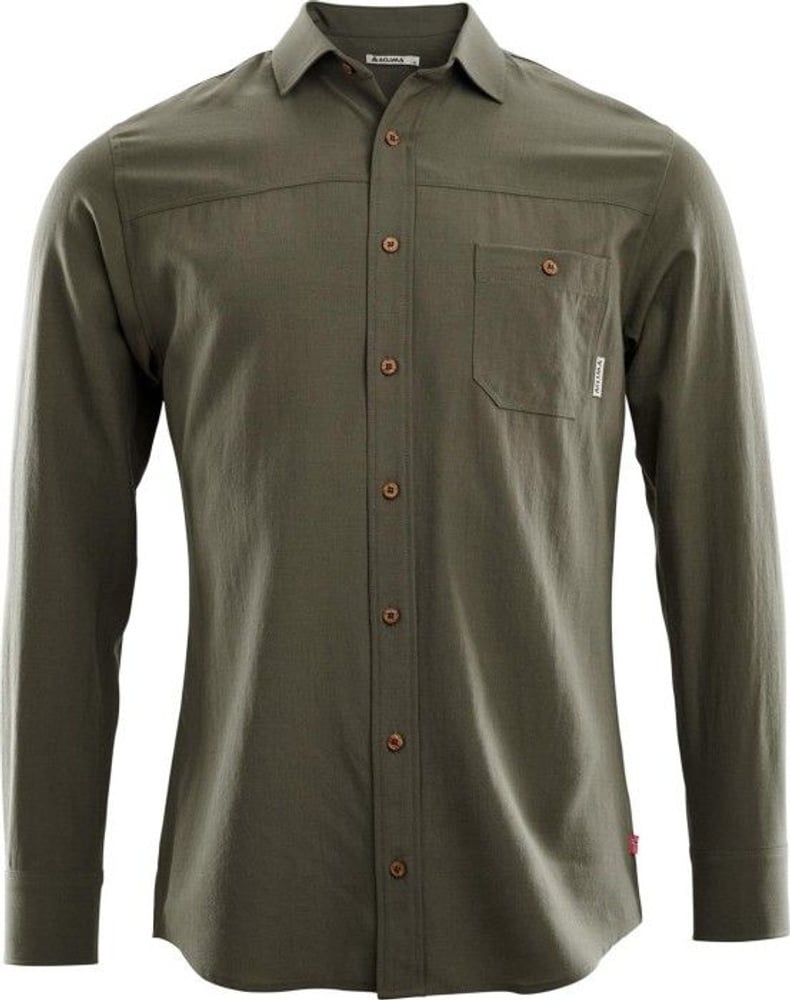 productImage: Aclima LeisureWool Woven Woolshirt Man Ranger Green
