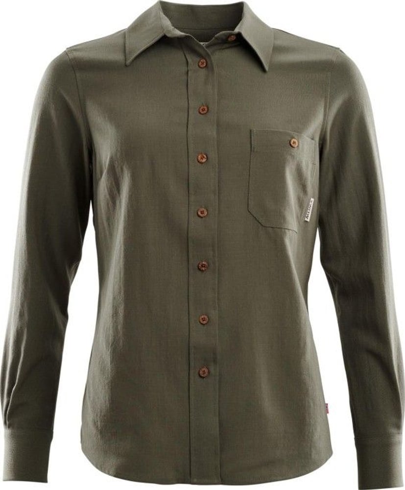 productImage: Aclima LeisureWool Woven Woolshirt Woman Ranger Green