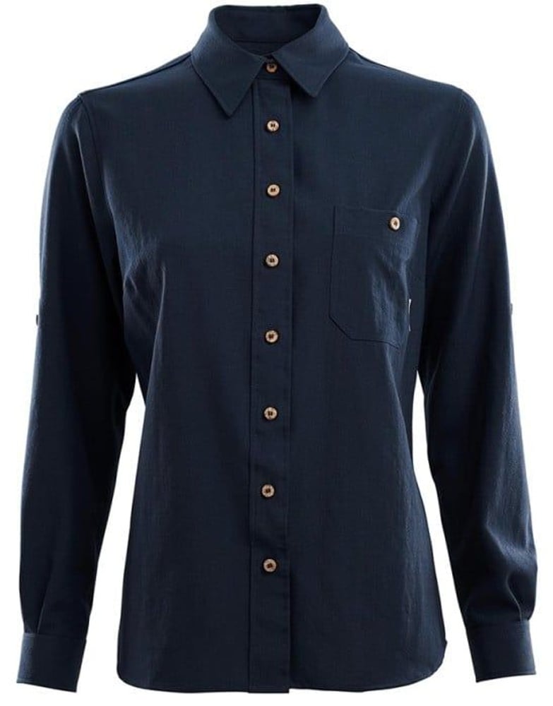 productImage: Aclima LeisureWool Woven Woolshirt Woman Navy Blazer