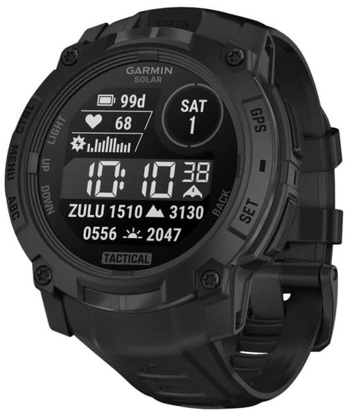 productImage: Instinct® 3 45 mm Solar Tactical Edition Svart med Svart Armband