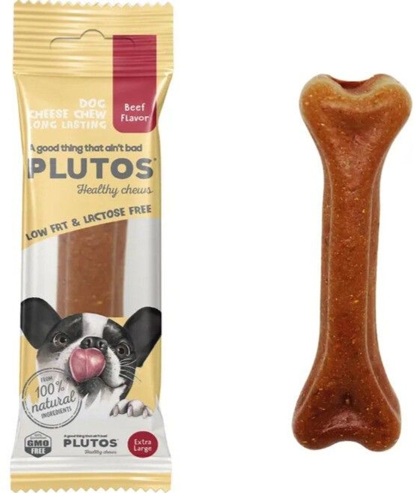 productImage: PLUTOS Ost & Nötkött Hundtugg Small