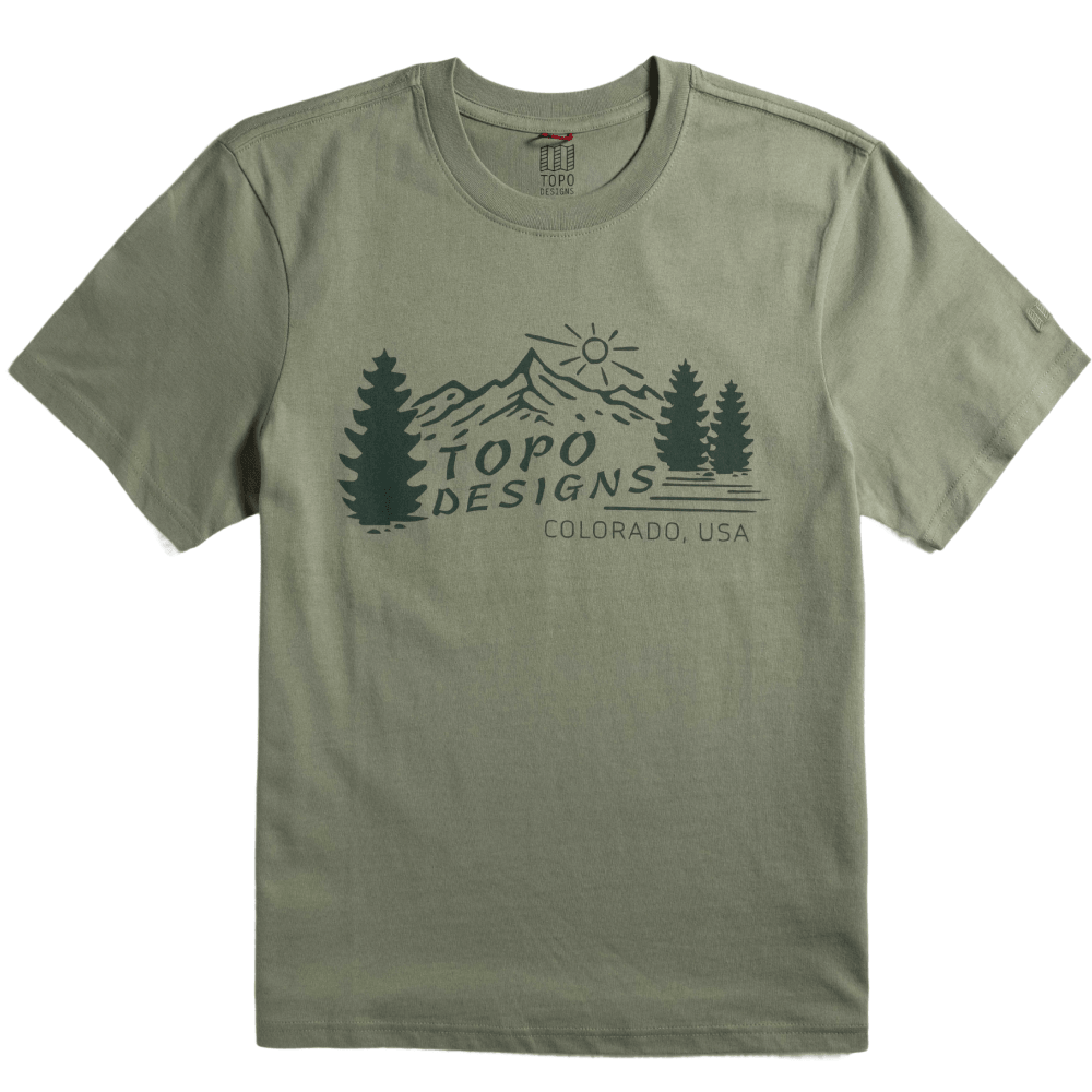 Mountain Scene Tee S/S M Oil Green, view: 1