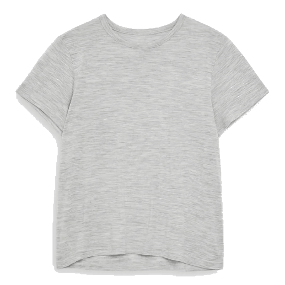 W's Clover Merino Tee Mid Grey Melange, view: 1