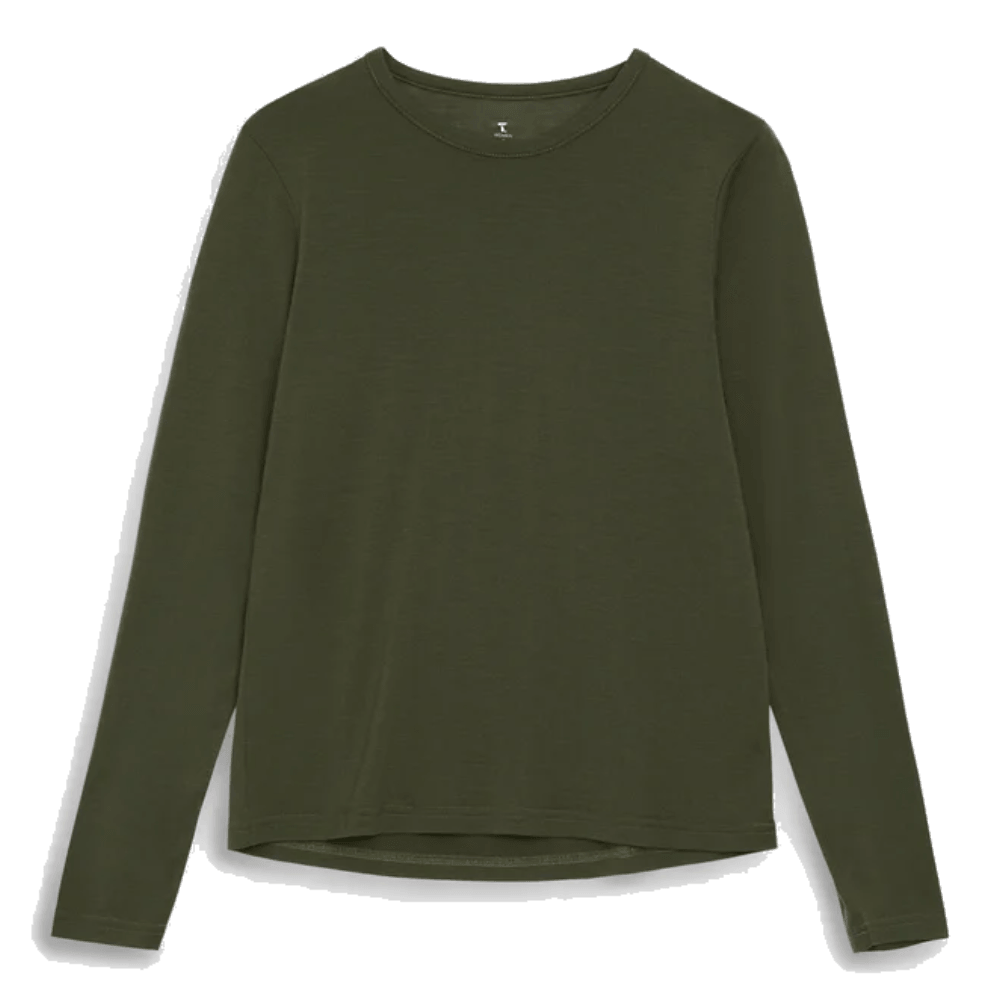 productImage: W's Clover Merino Long Sleeve Olive Night