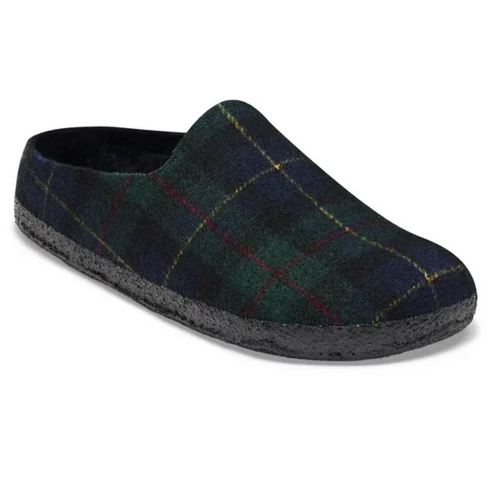 Amsterdam Wrapped Dip Felt Narrow Green Navy Plaid, view: 1