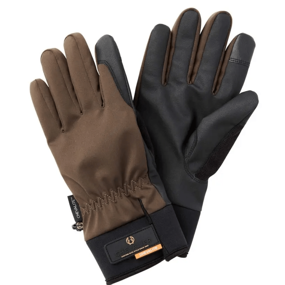 Waterproof Warm Shooting Gloves Leather Brown, view: 1