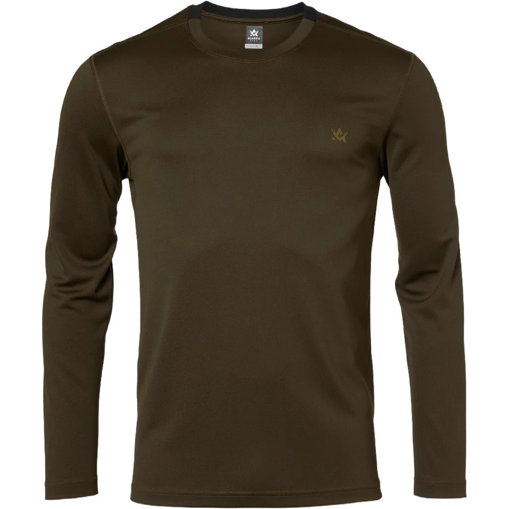Cooldry Ms Ls T-Shirt Solid Brown, view: 1